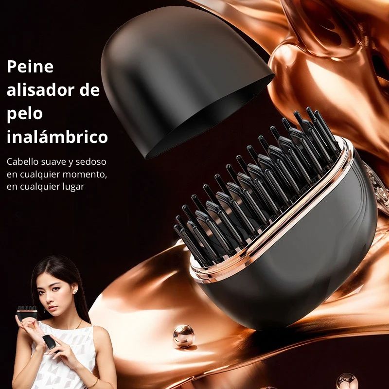 Cepillo Alisador Inalámbrico Mini Portátil