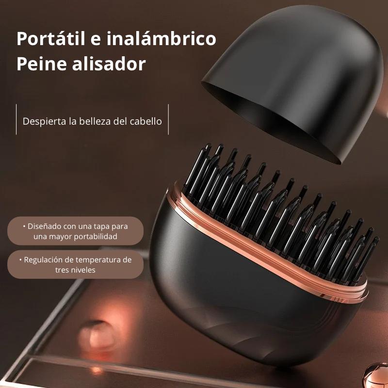 Cepillo Alisador Inalámbrico Mini Portátil